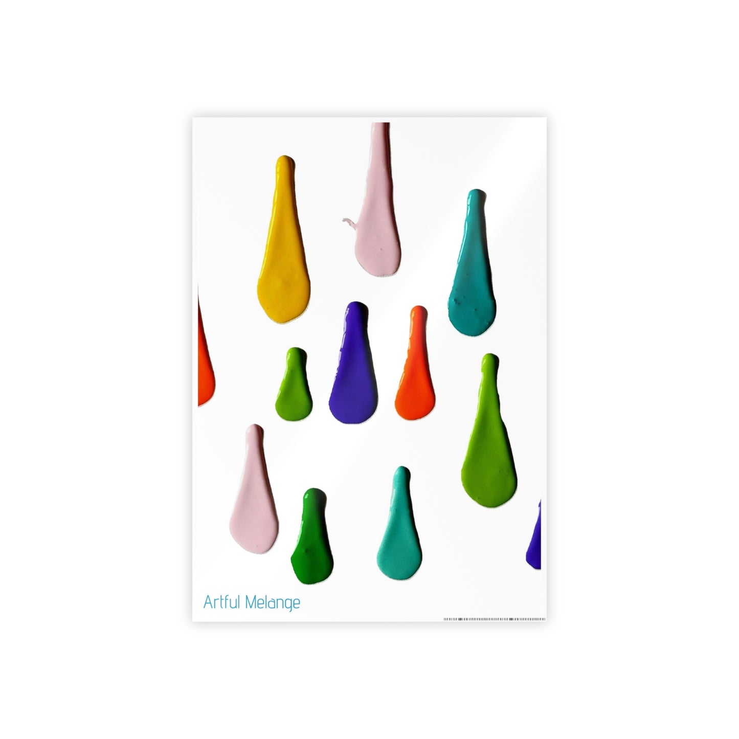 Gleaming Acrylic Abstract Poster: A Spectrum of Colorful Elegance