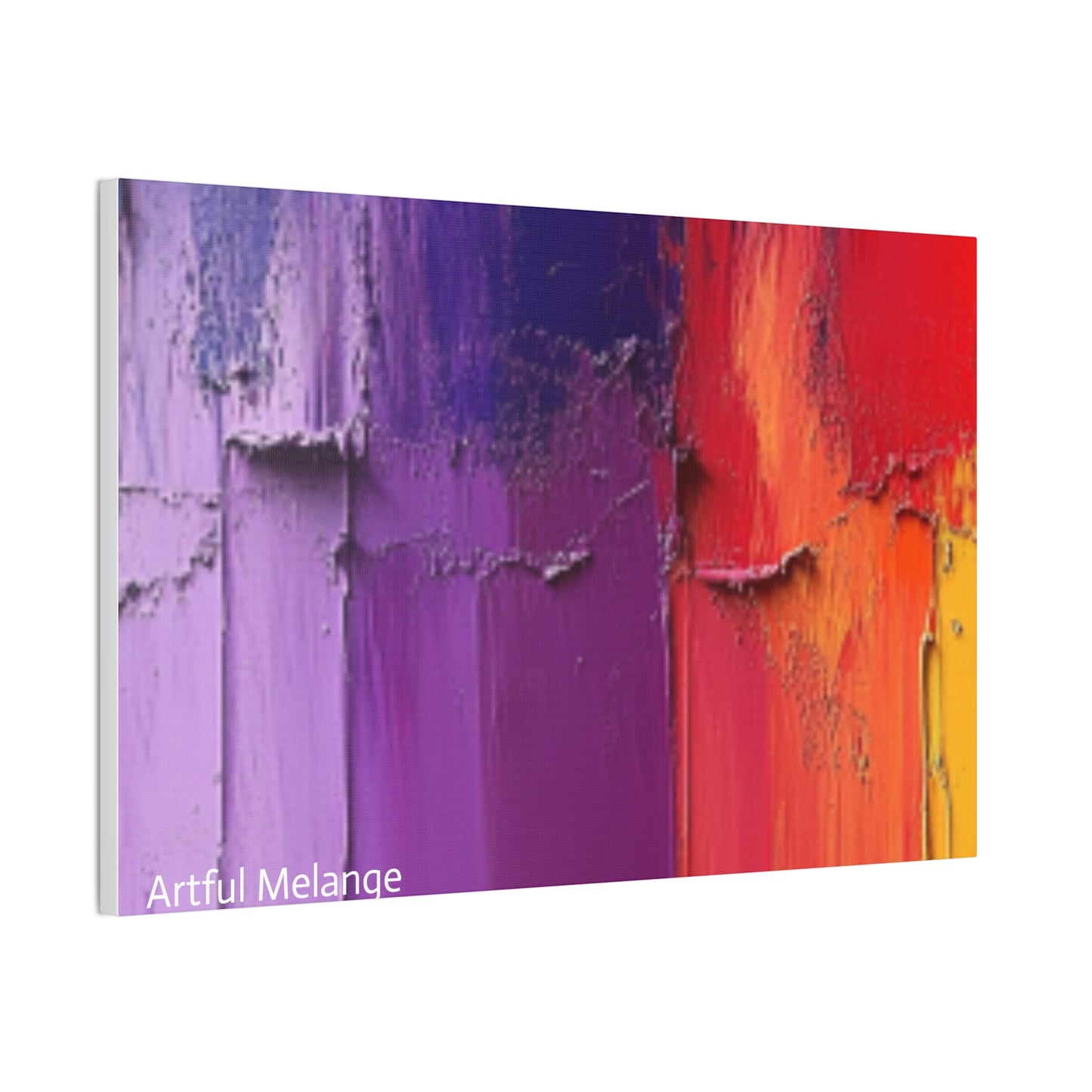 Acrylic Abstract Canvas Print - Homage to the Divine Nine/Red White Purple and Gold 4