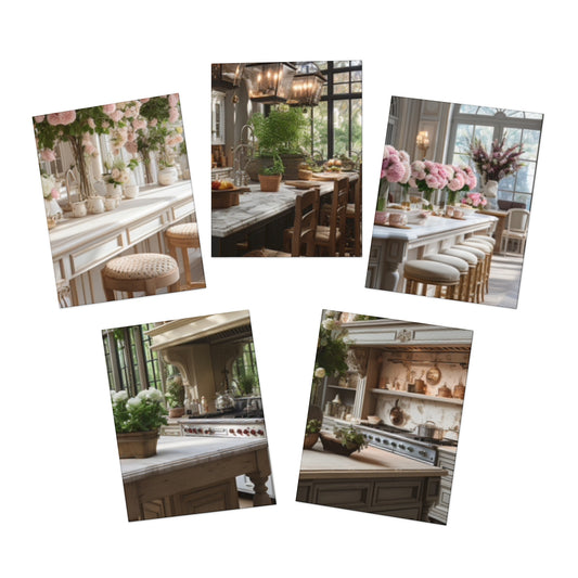 Elegant Kitchen Multi-Design Note Cards (5-Pack)