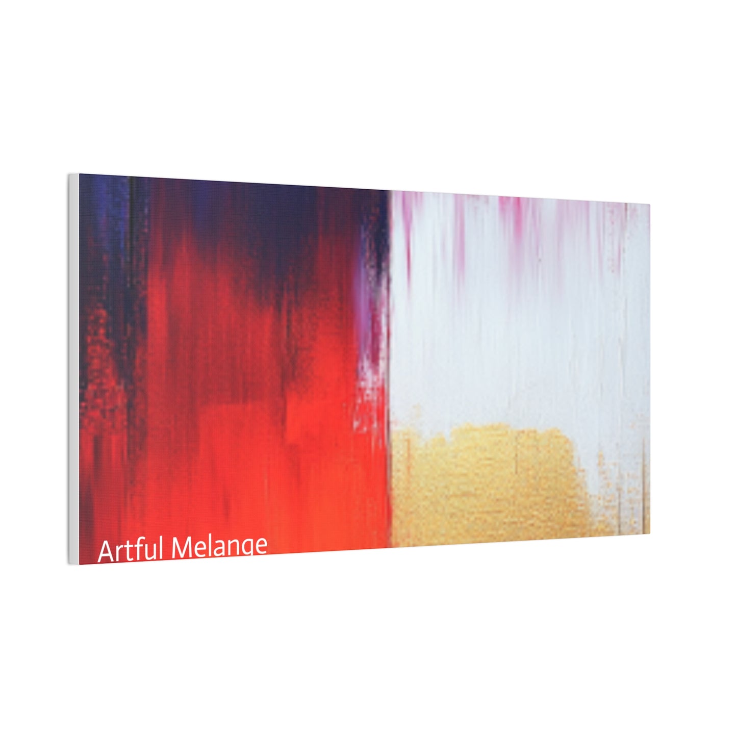 Acrylic Abstract Canvas Print - Homage to the Divine Nine/Red White Purple and Gold 2