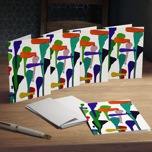 Elegance in Ink:  Abstract Art Note Card Set(5-Pack)