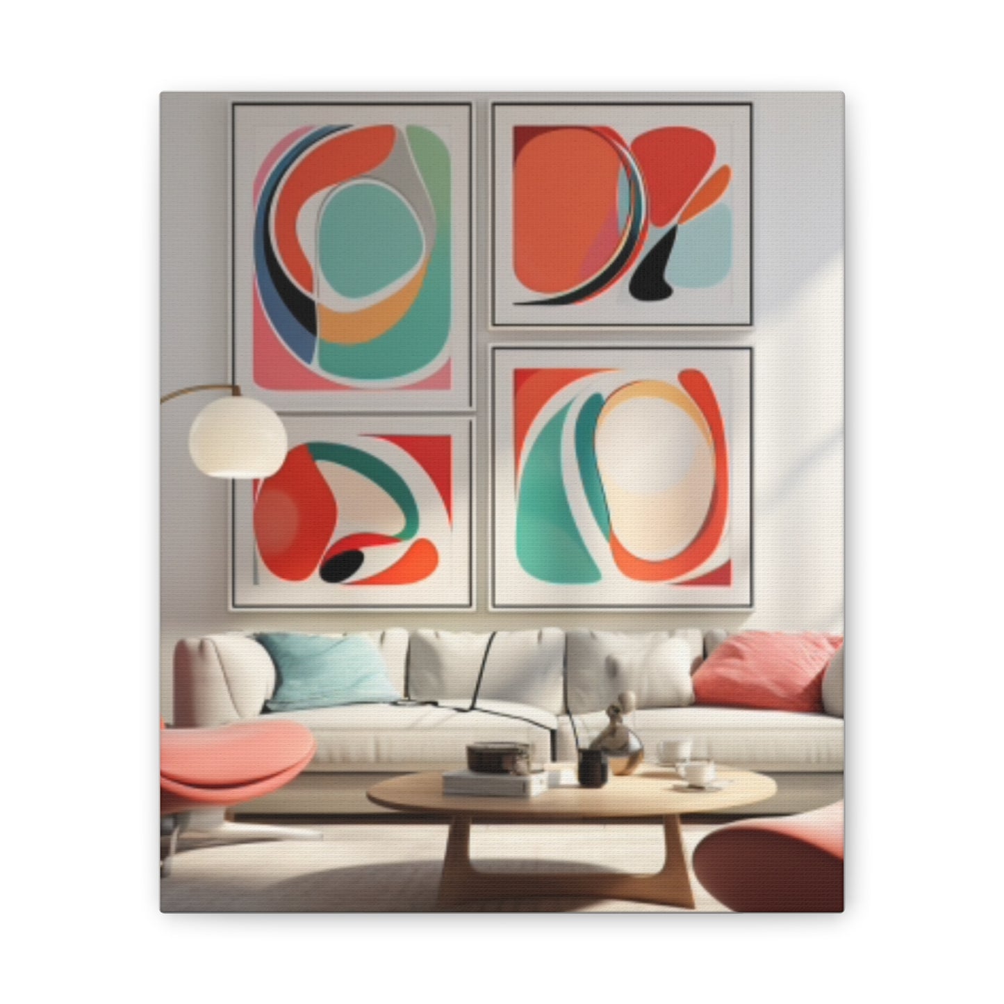 Timeless Elegance: Refined Pink Hues Canvas Print for Sophisticated Living Spaces