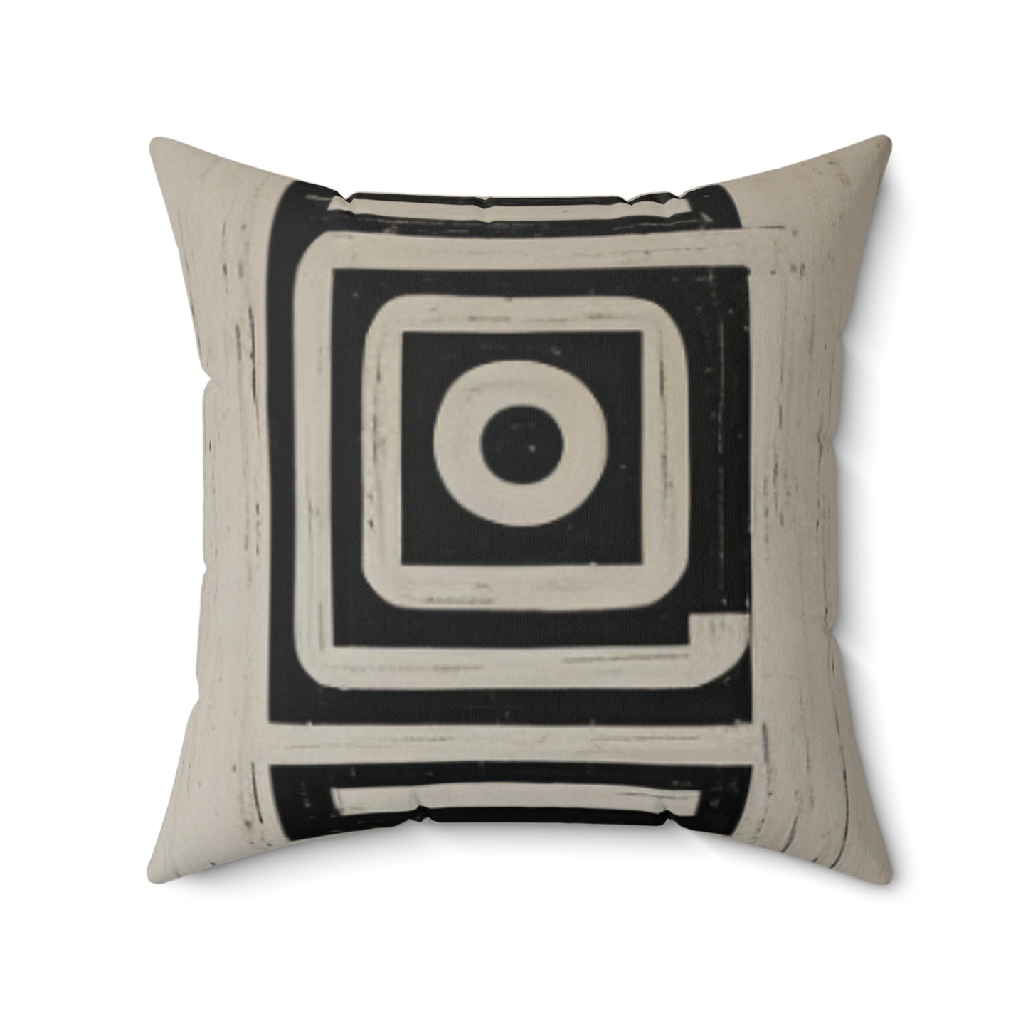 African Mud Cloth Design Square Pillow