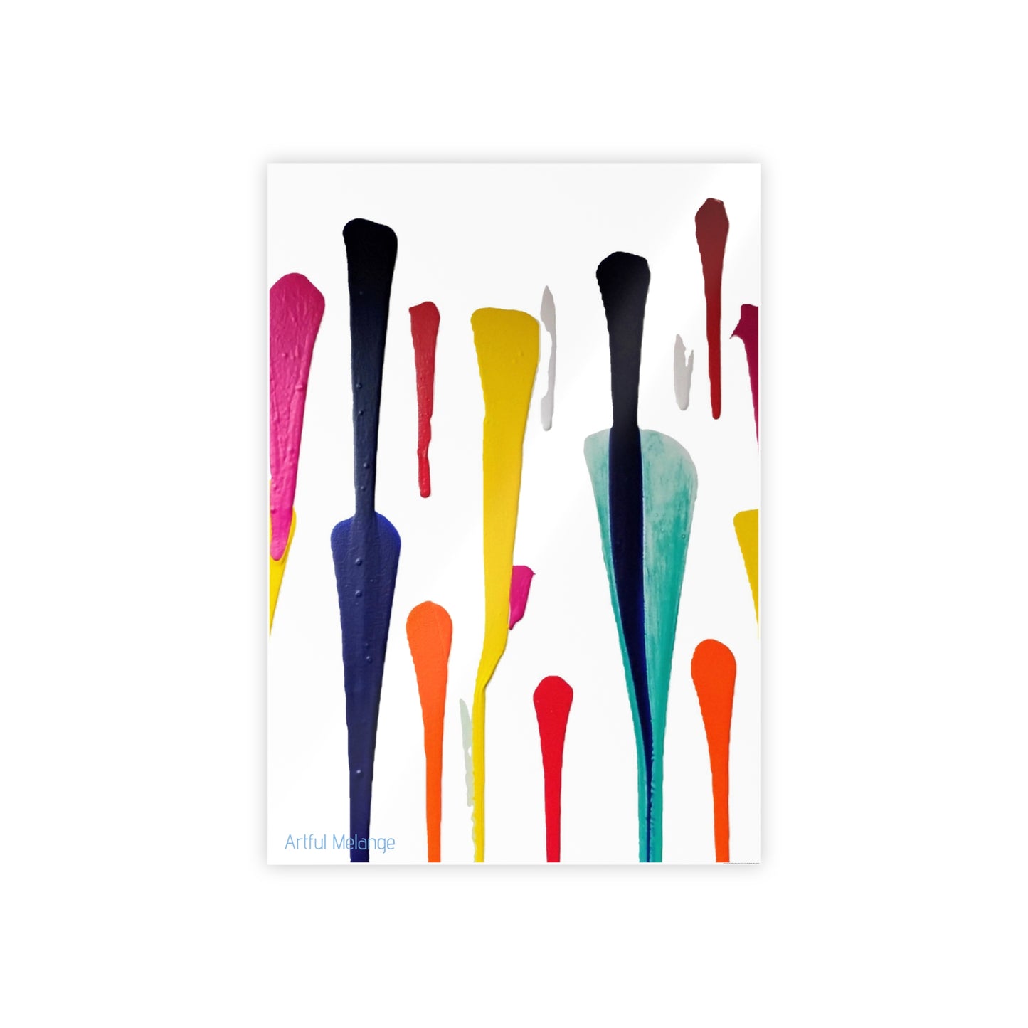 Gleaming Acrylic Abstract Poster: A Spectrum of Colorful Elegance