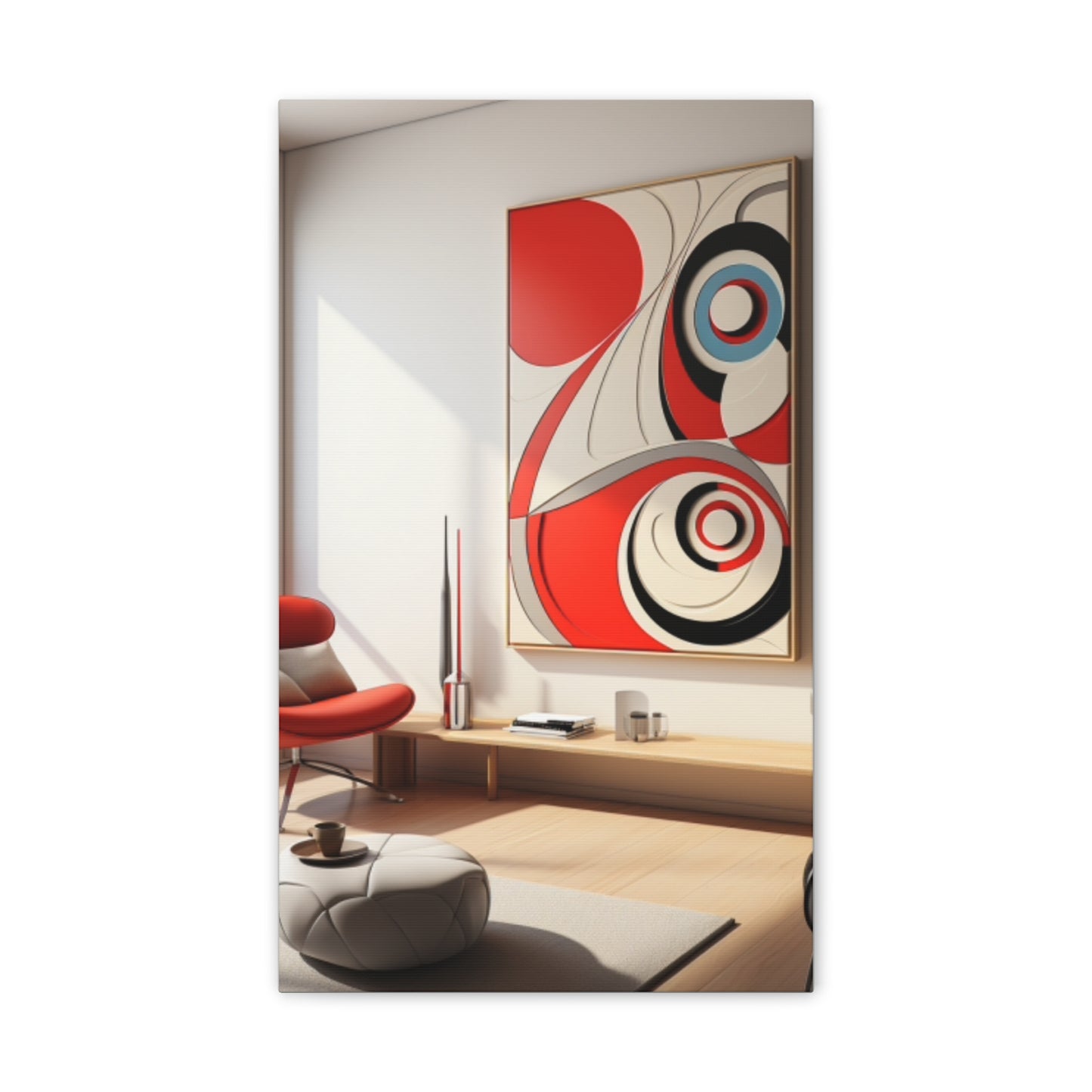 Crimson Elegance: A Symphony of Sophistication Canvas Print