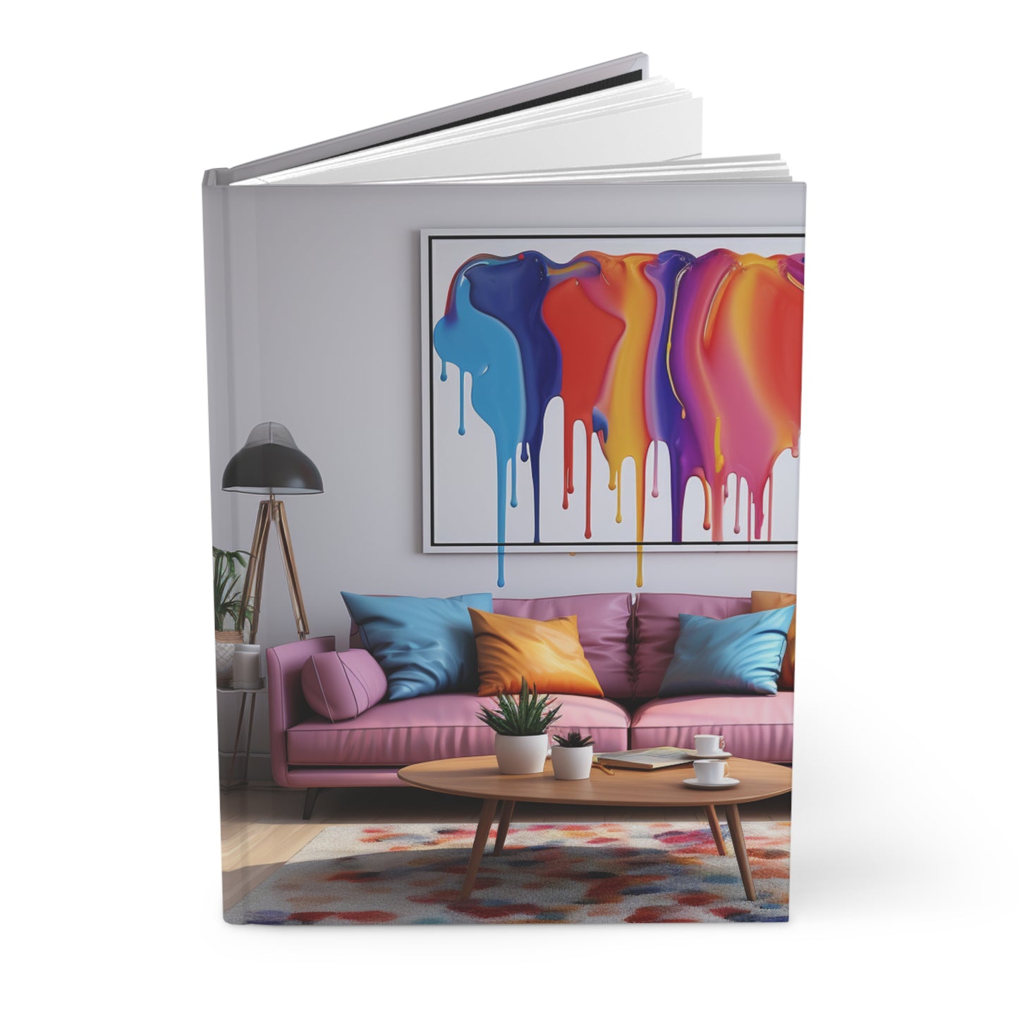 Abstract Elegance: Living Room Harmony Hardcover Journal