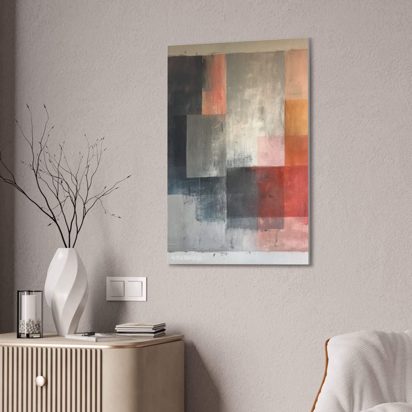 Primary Elegance: A Symphony of Sophistication Canvas Print