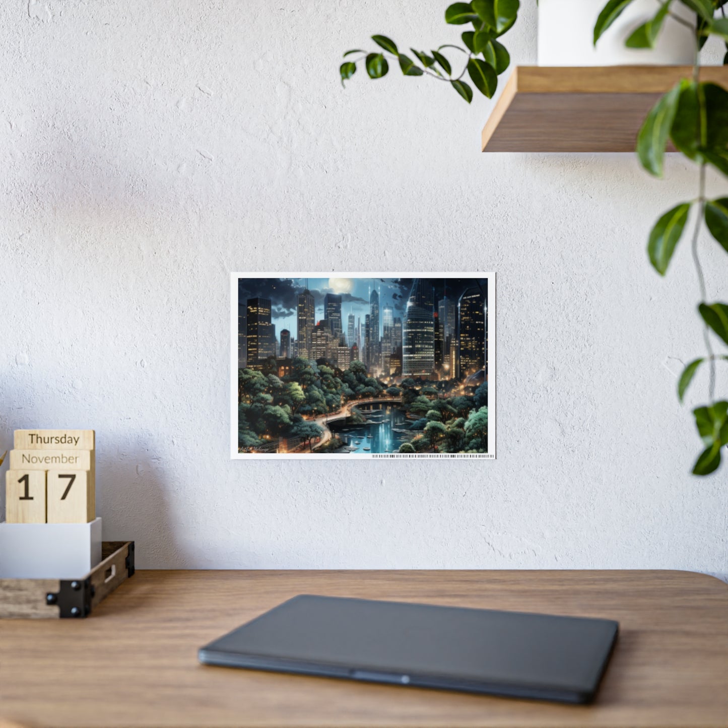 Skyline Vista: Hyper-Realistic 3D Cityscape Posters