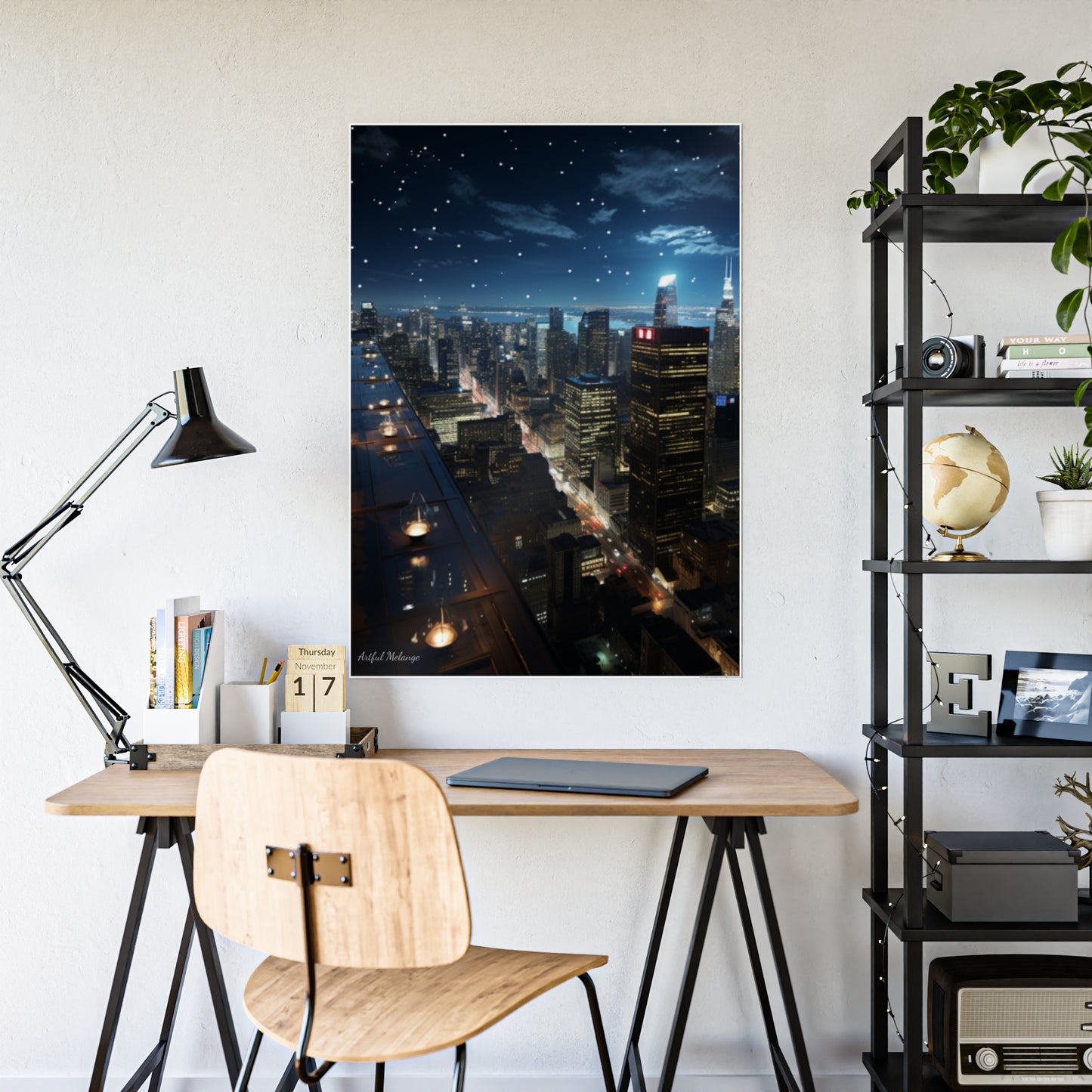 Skyline Vista: Hyper-Realistic 3D Cityscape Posters