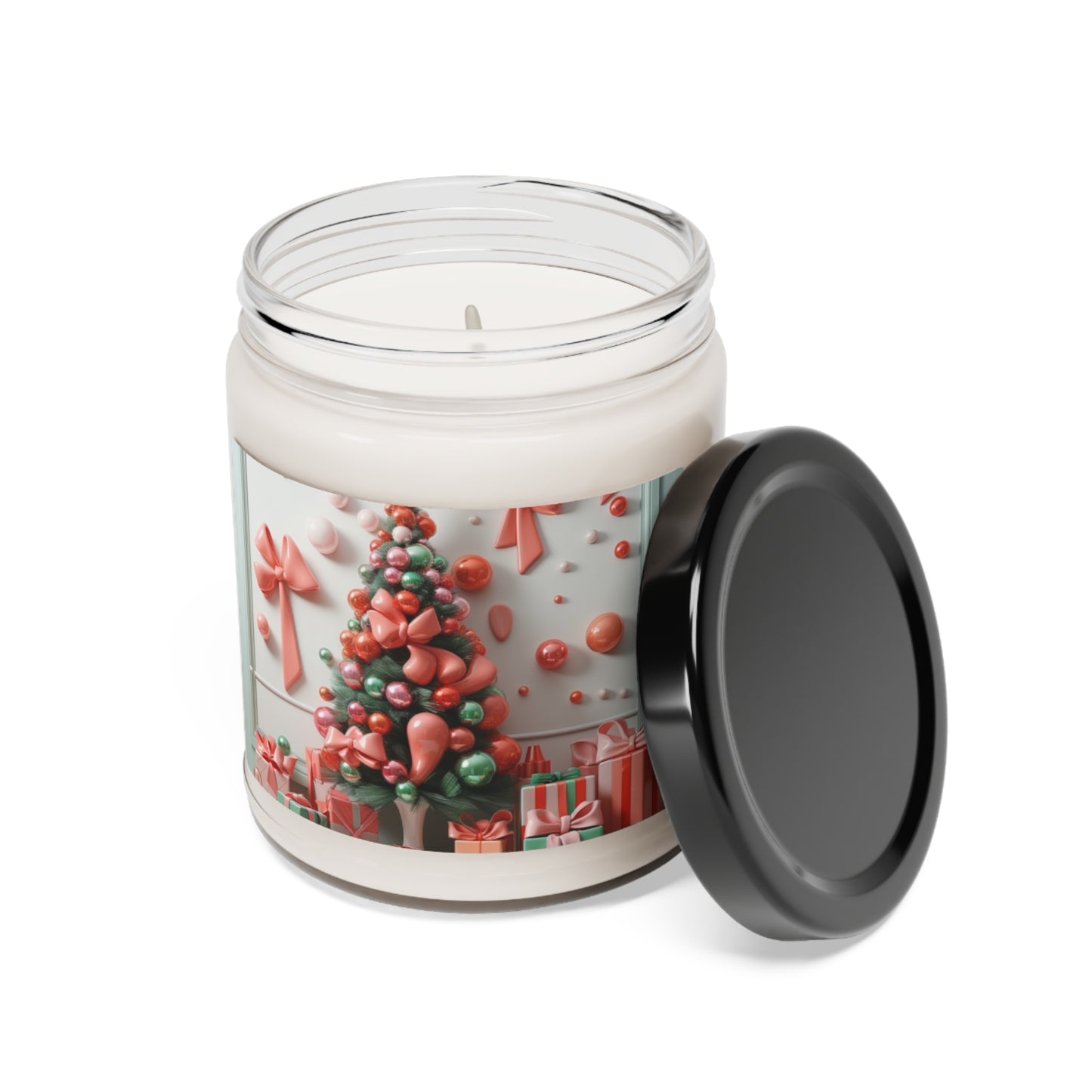 Festive Glow Pink and Green Holiday Scented Soy Candle, 9oz