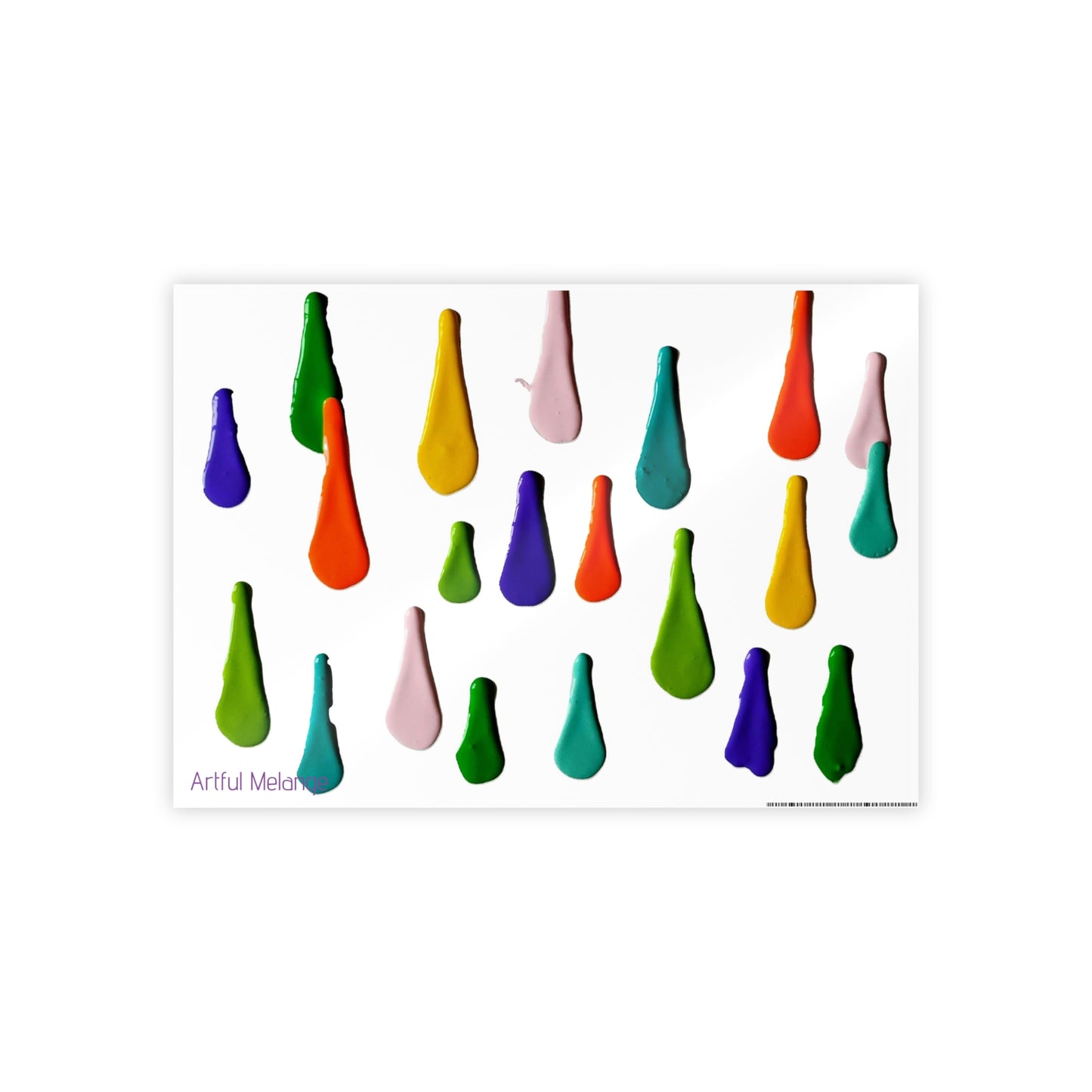 Gleaming Acrylic Abstract Poster: A Spectrum of Colorful Elegance