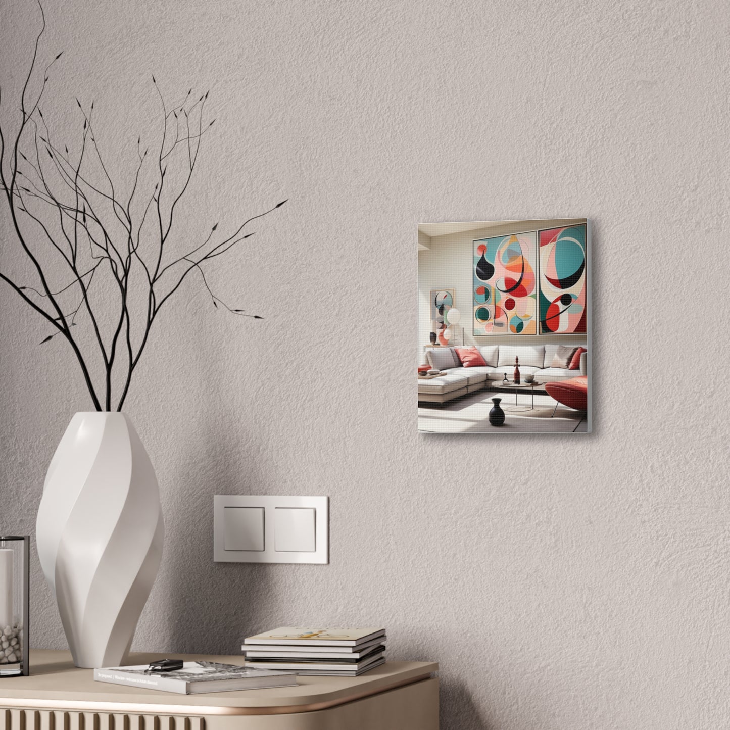 Timeless Elegance: Refined Pink Hues Canvas Print for Sophisticated Living Spaces