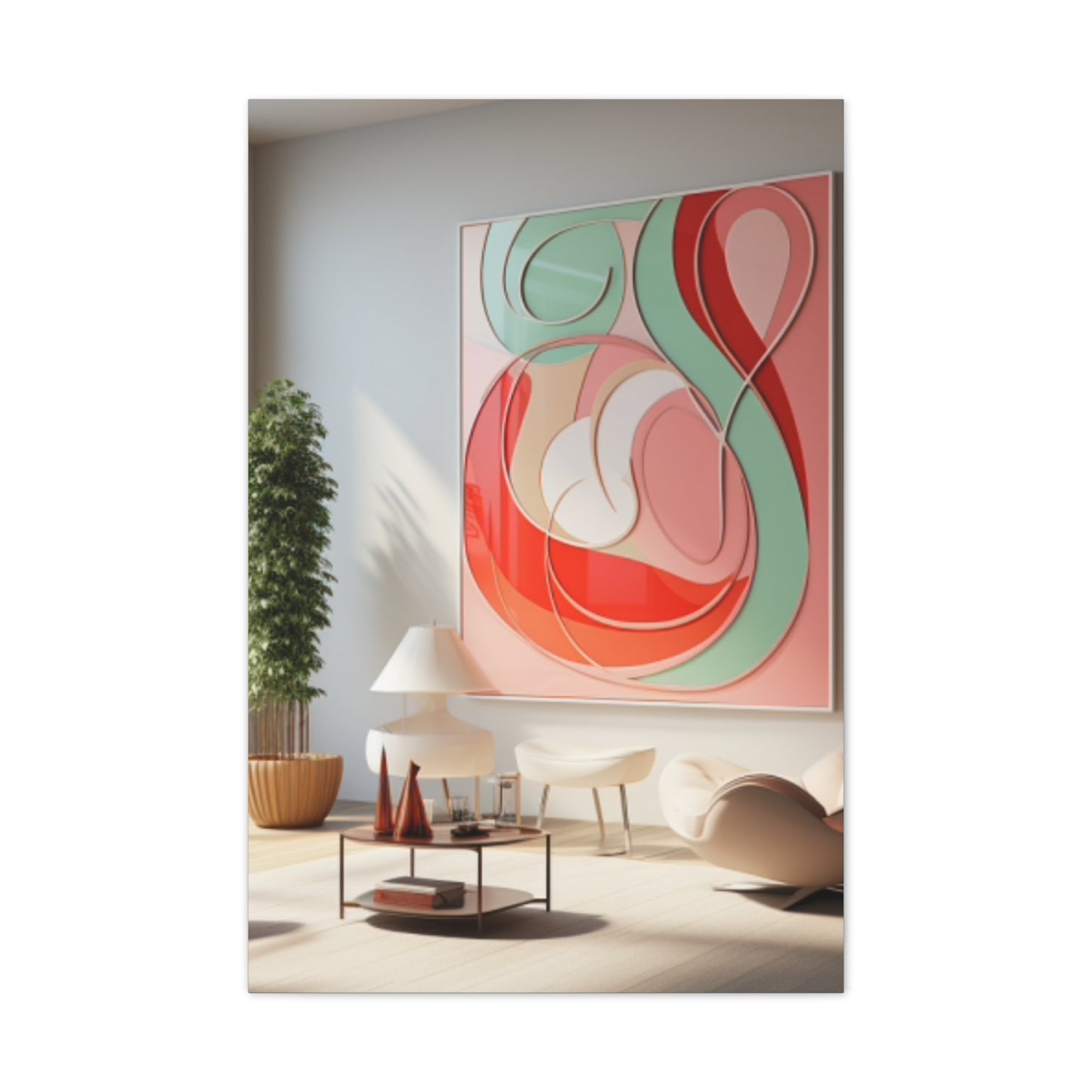 Timeless Elegance: Refined Pink Hues Canvas Print for Sophisticated Living Spaces