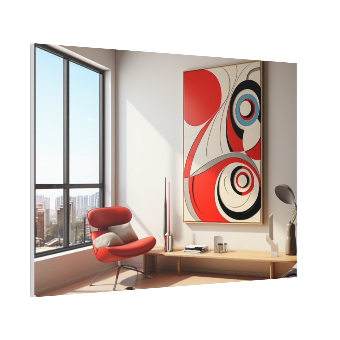 Crimson Elegance: A Symphony of Sophistication Canvas Print