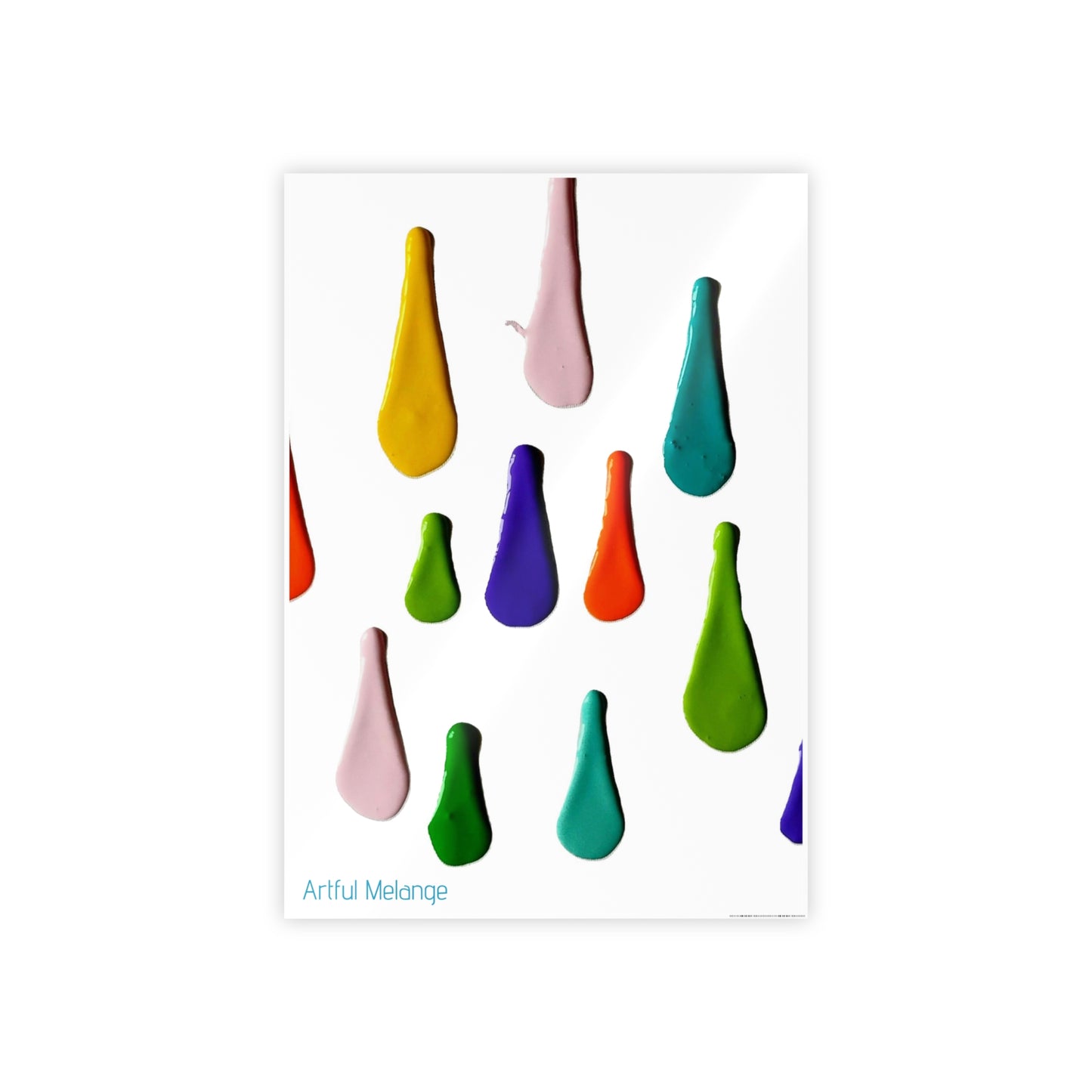 Gleaming Acrylic Abstract Poster: A Spectrum of Colorful Elegance